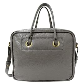 Balenciaga-Sac à main 2 en 1 en cuir pour femmes Balenciaga-Gris