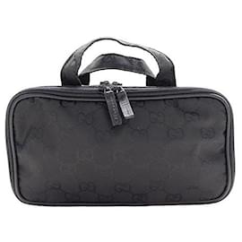 Gucci-Gucci GG Nylon Pouch Black-Black