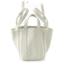 Balenciaga-Sac à main 2Way XS en cuir Balenciaga Everyday-Blanc
