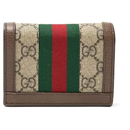 Gucci-Gucci Ophidia GG Card Case Wallet-Brown