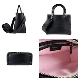 Christian Dior-Christian Dior Black and Multi-Color Leather Handbag-Black,Multiple colors
