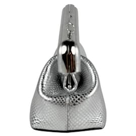 Fendi-Fendi Shoulder Bag First Small Embossed Leather-Silvery