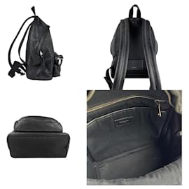 Saint Laurent-Saint Laurent Black Leather Backpack-Black