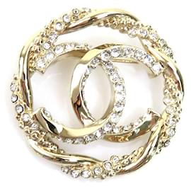 Chanel-Chanel Silver Rhinestone Brooch-Silvery