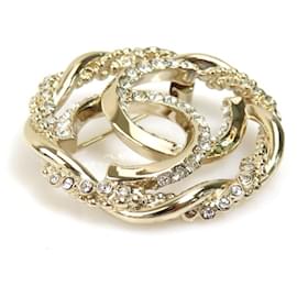 Chanel-Chanel Silver Rhinestone Brooch-Silvery