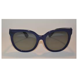 Jimmy Choo-lunettes de soleil-Bleu