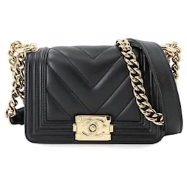 Chanel-Chanel Boy Chanel Mini Chain Shoulder Bag-Black
