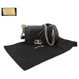 Chanel-Chanel Boy Chanel Mini Chain Shoulder Bag-Black