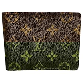 Louis Vuitton-Louis Vuitton Monogram Portefeuille Multiple M60895 Bi-fold Wallet-Brown,Monogram