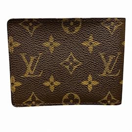 Louis Vuitton-Louis Vuitton Monogram Portefeuille Multiple M60895 Bi-fold Wallet-Brown,Monogram
