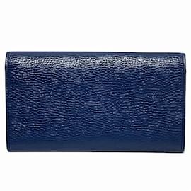Gucci-Gucci Interlocking G Blue Long Wallet-Blue
