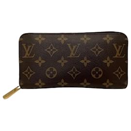 Louis Vuitton-Louis Vuitton Monogram Zippy Wallet M42616-Brown,Monogram