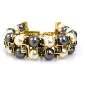 Pulseira charm Louis Vuitton Marrom Dourado Fora de branco