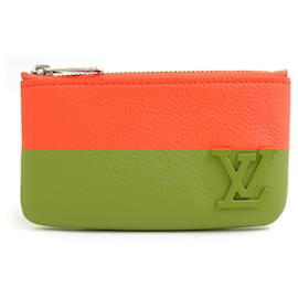 Louis Vuitton-Louis Vuitton Orange Leather Coin Purse-Orange