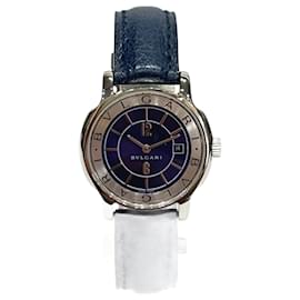Bulgari-Bvlgari Solotempo ST29S Date Quartz Watch for Women-Navy blue