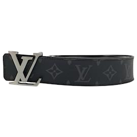Louis Vuitton-Louis Vuitton Monogram Eclipse Santur Belt-Black