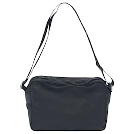 Prada-Prada Tessuto Triangle Logo Black Nylon Shoulder Bag-Black
