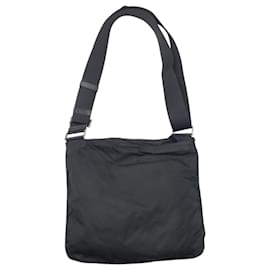 Prada-Prada Tessuto Triangle Logo Black Nylon Shoulder Bag-Black