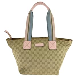 Gucci-Gucci GG Canvas Tote Bag-Pink,Blue,Beige