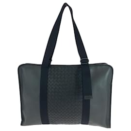 Bottega Veneta-Bottega Veneta Intrecciato Black Leather Tote Bag-Black