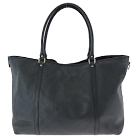 Gucci-Bolsa tote de couro preto Guccissima da Gucci-Preto