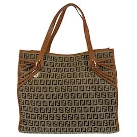 Fendi-Fendi Zucchino Brown Tote Bag-Brown