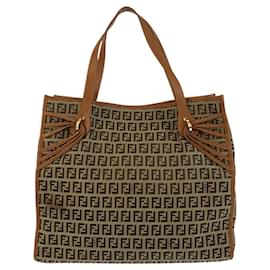 Fendi-Fendi Zucchino Brown Tote Bag-Brown