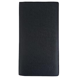 Louis Vuitton-Louis Vuitton Taiga Long Bill Wallet-Black,Other