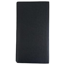 Louis Vuitton-Louis Vuitton Taiga Long Bill Wallet-Black,Other