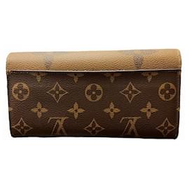 Louis Vuitton-Louis Vuitton Monogram Giant Portefeuille Sarah Long Wallet-Brown,Monogram