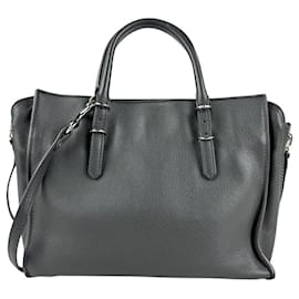 Balenciaga-Sac à main en cuir gris Balenciaga-Marron