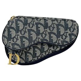 Christian Dior-Christian Dior Navy Trotter Pouch-Navy blue