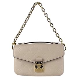 Louis Vuitton-Louis Vuitton Monogram Empreinte Pochette Metis EW Handbag-Cream