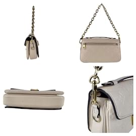 Louis Vuitton-Louis Vuitton Monogram Empreinte Pochette Metis EW Handbag-Cream
