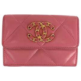 Chanel-Chanel 2019 Matelasse Small Flap Wallet-Pink