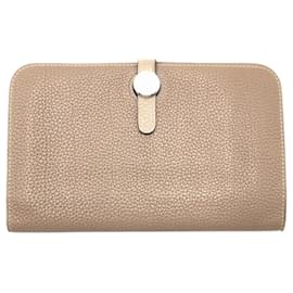 Hermès-Portefeuille Long GM Dogon Hermes-Marron,Taupe