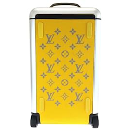 Louis Vuitton-Louis Vuitton Monogram Horizon Soft Suitcase-Silvery,Yellow