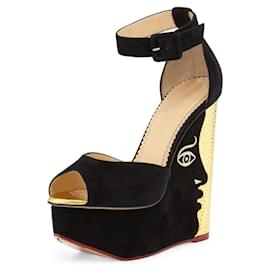 Charlotte Olympia-Charlotte Olympia Two-Faced sandals-Black,Golden