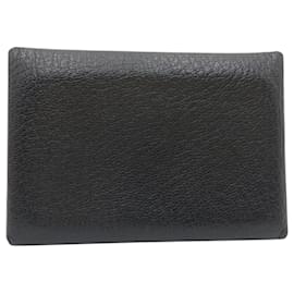 Hermès-Hermes Calvi Duo Black Chevre Coin Purse-Black