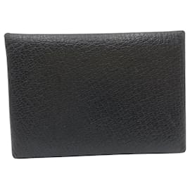 Hermès-Hermes Calvi Duo Black Chevre Coin Purse-Black