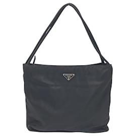 Prada-Prada Tessuto Triangle Logo Black Nylon Tote Bag-Black