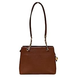 Chanel-Chanel Caviar Skin Chain Shoulder Bag-Brown