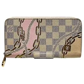 Louis Vuitton-Louis Vuitton Damier Nautical Zippy Wallet-White,Multiple colors