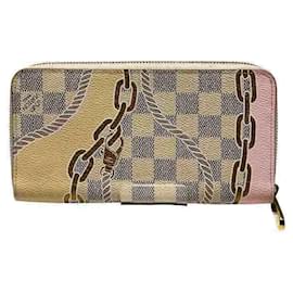 Louis Vuitton-Louis Vuitton Damier Nautical Zippy Wallet-White,Multiple colors