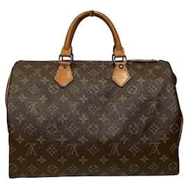 Louis Vuitton-Louis Vuitton Monogram Speedy 35 Handbag-Brown