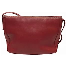 Loewe-Loewe Anagram Red Leather Shoulder Bag-Red