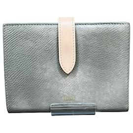 Céline-Celine Medium Strap Bi-Fold Wallet-Brown,Pink