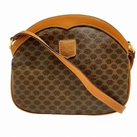 Céline-Celine Macadam Shoulder Bag-Brown