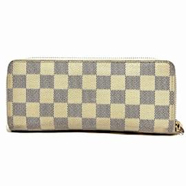 Louis Vuitton-Louis Vuitton Damier Azur Portefeuille Clemence Long Wallet-Pink