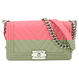 Chanel-Chanel Boy Chanel Chain Shoulder Bag-Pink